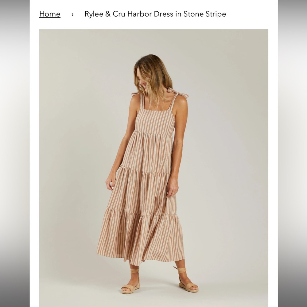 Rylee + Cru Harbor Dress Stone Striped